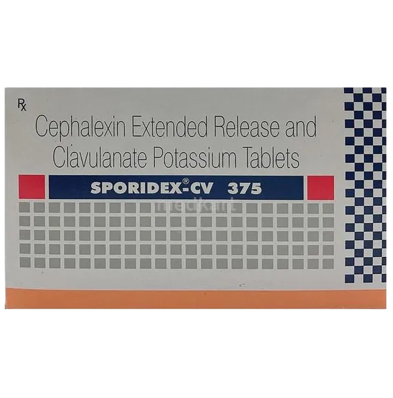 sporidex cv 375mg tablet 10's